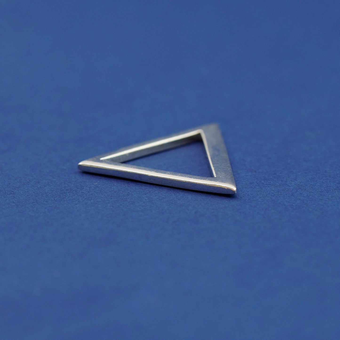 Vintage Sterling silver handmade pendant, simple 925 triangular