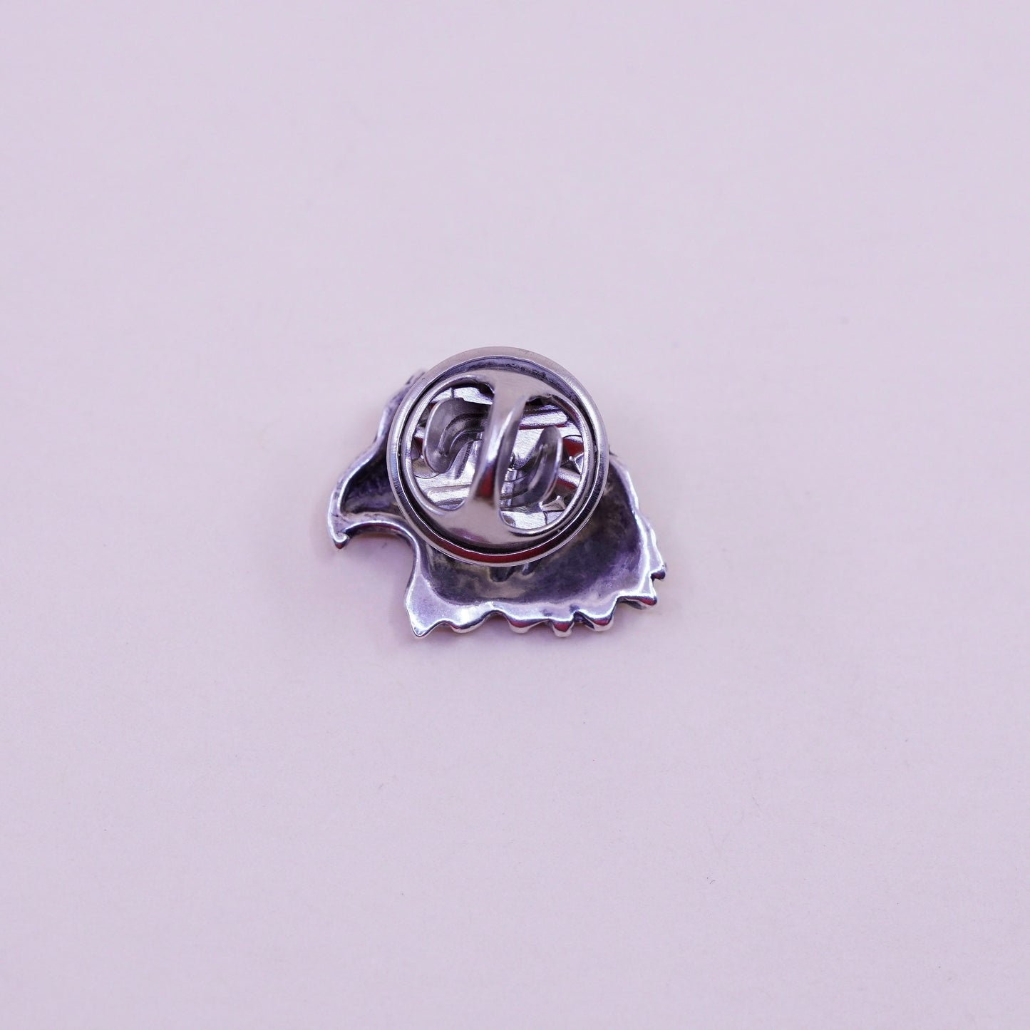 Vintage Mexico sterling silver handmade brooch, 925 bird Eagle head pin