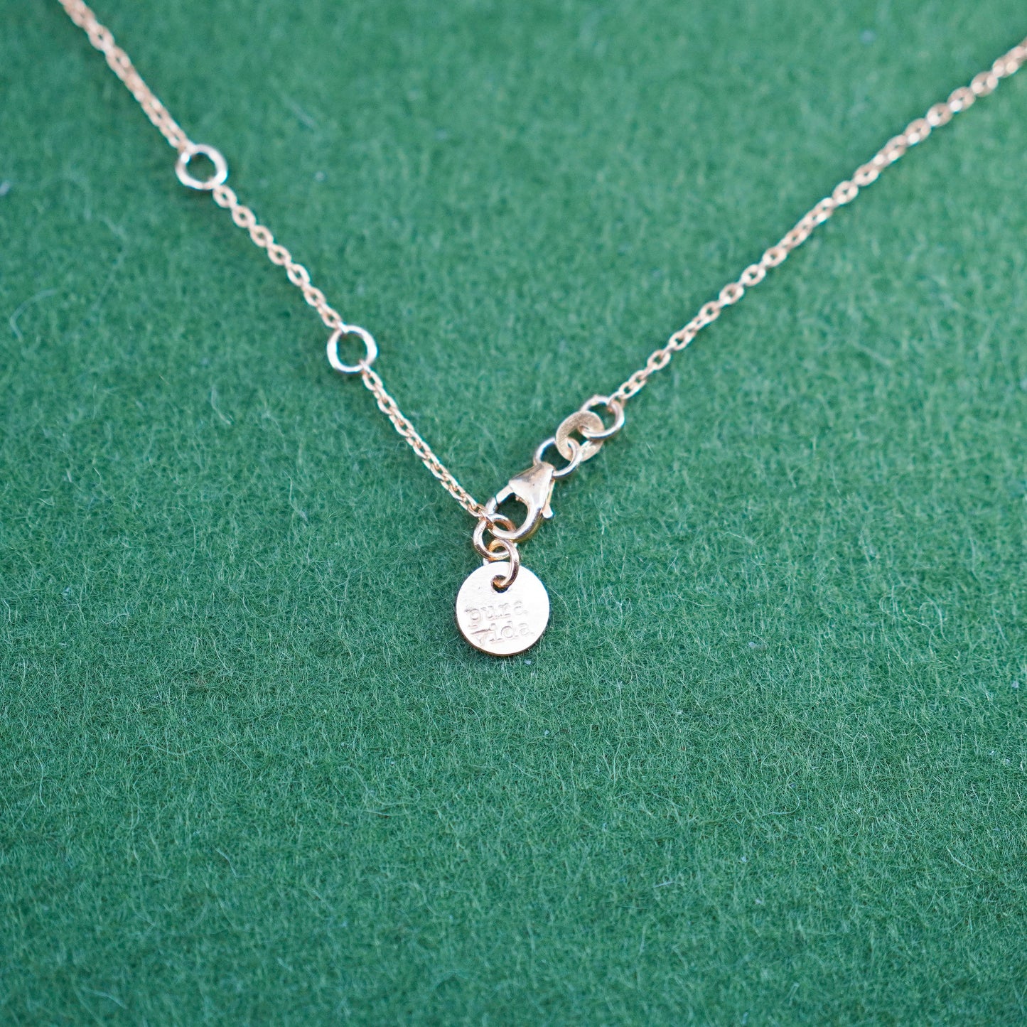16+2”, Pura Vida vermeil gold sterling 925 silver necklace, marble bar pendant