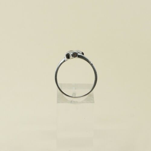 Sz 8.25, Sterling Silver Ring, 925 Silver Ring W/ Crystal stars