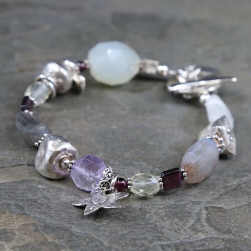 6.75”, Disney Mickey Sterling Bracelet W/ Beads Details, Winnie the Pooh, Eeyore