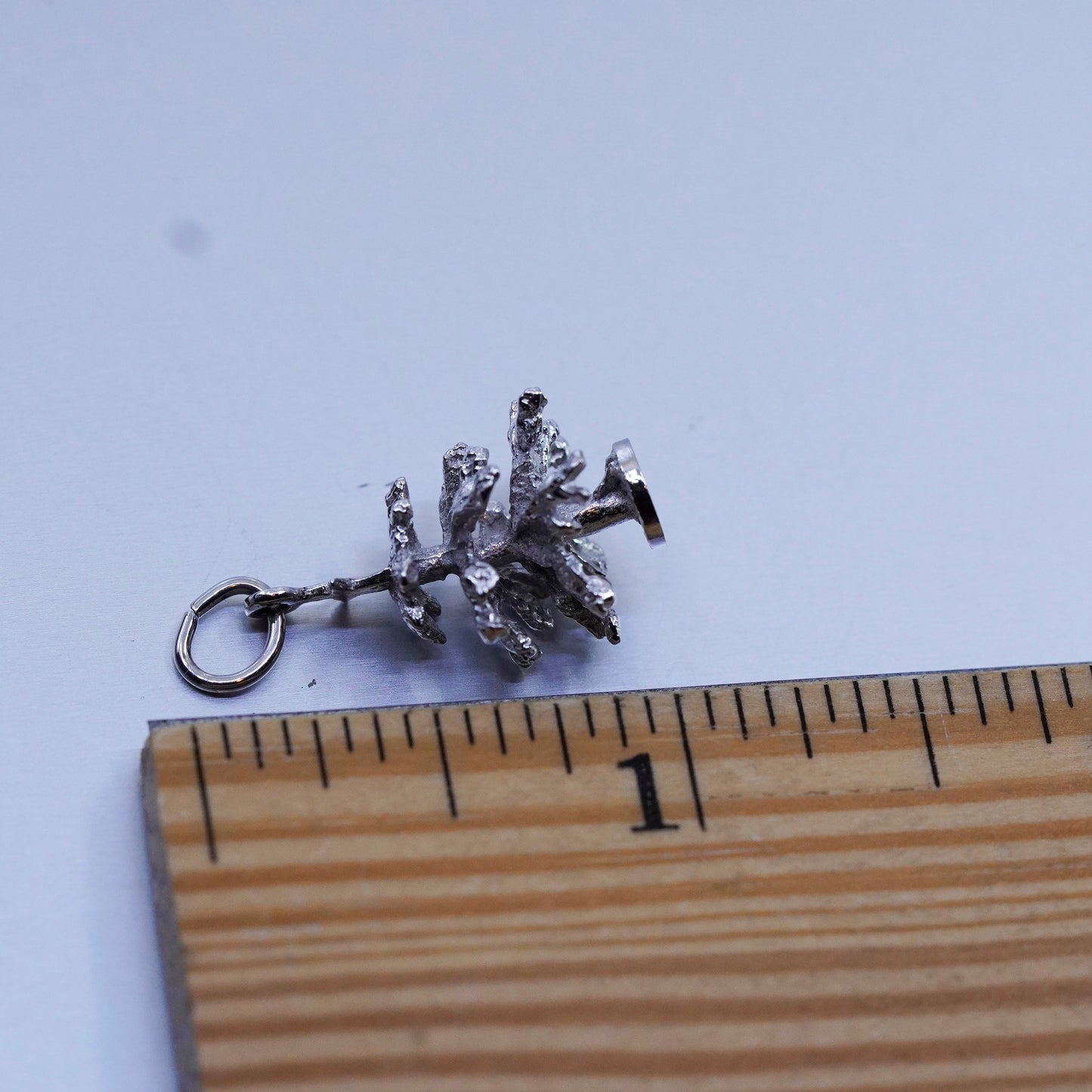 Vintage sterling 925 silver tree charm pendant