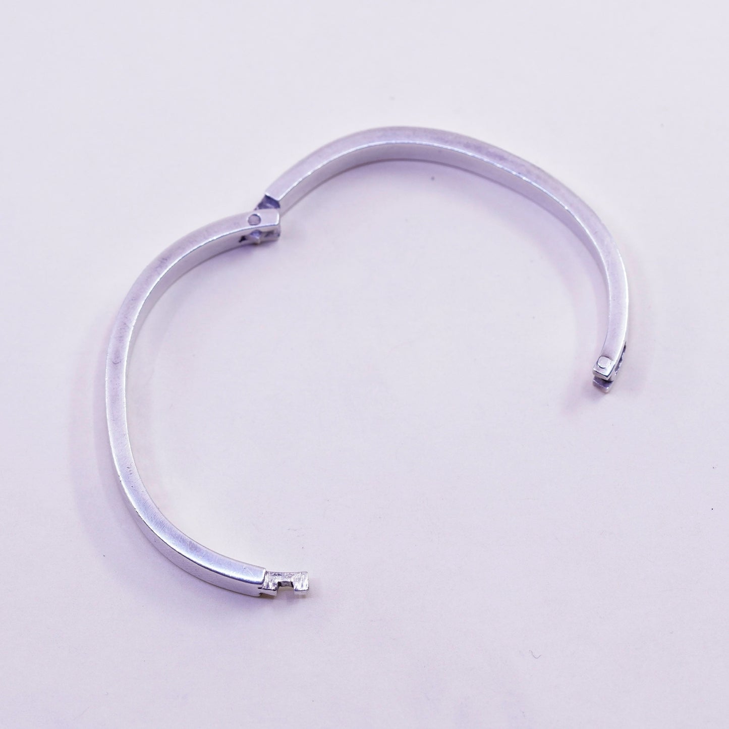 Size 4.75”, vtg Sterling silver baby bracelet, Mexico monogram 925 bangle “RCL”