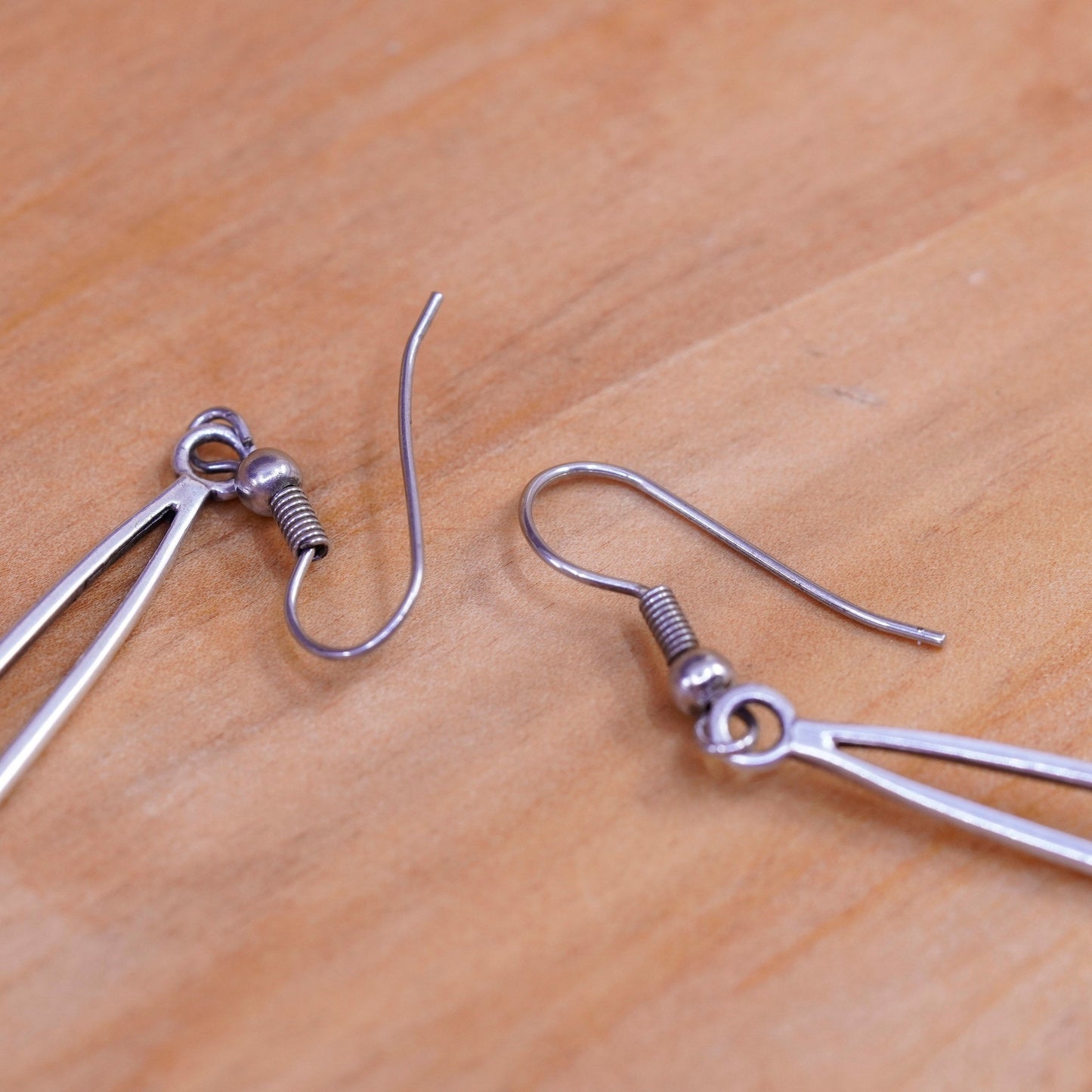 RARE HTF Silpada W1909 Long Cut Out Sterling Silver handmade Dangle Earrings