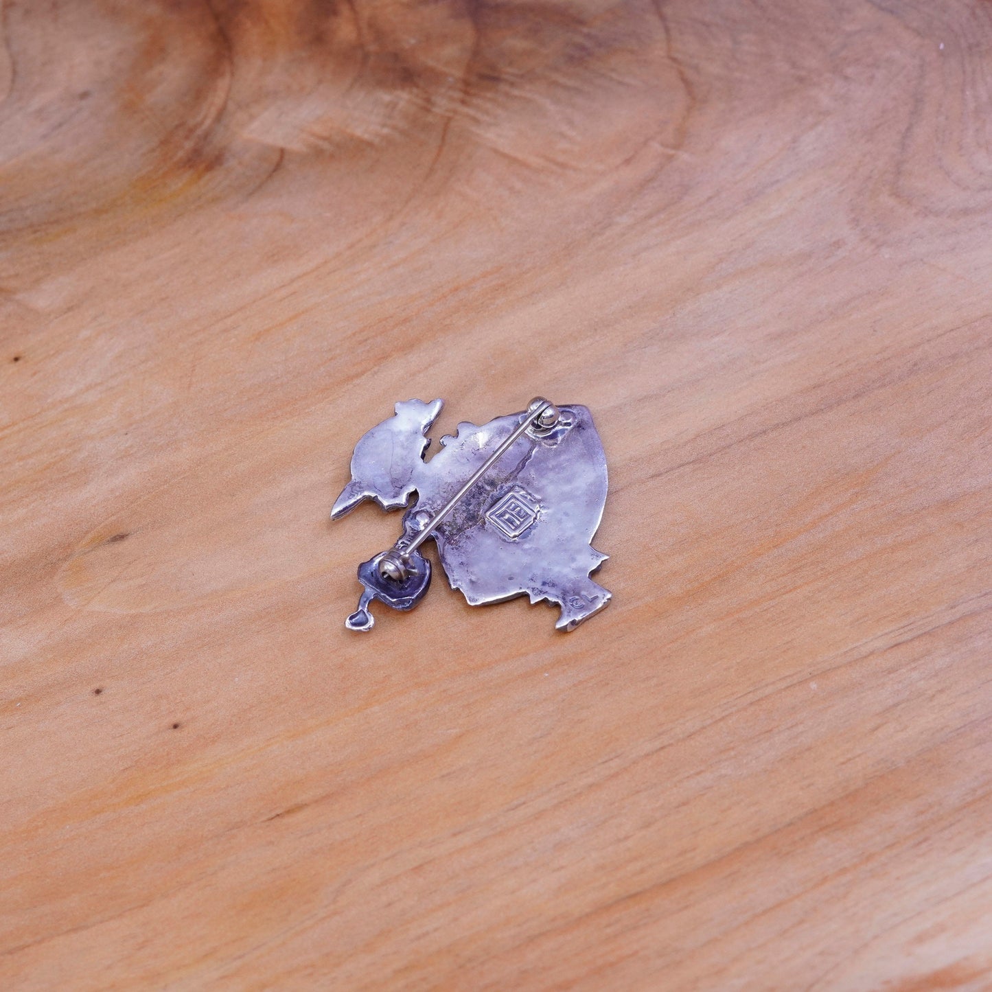 vintage Mary Engelbreit Me Ink Little Girl Sterling 925 Silver Brooch