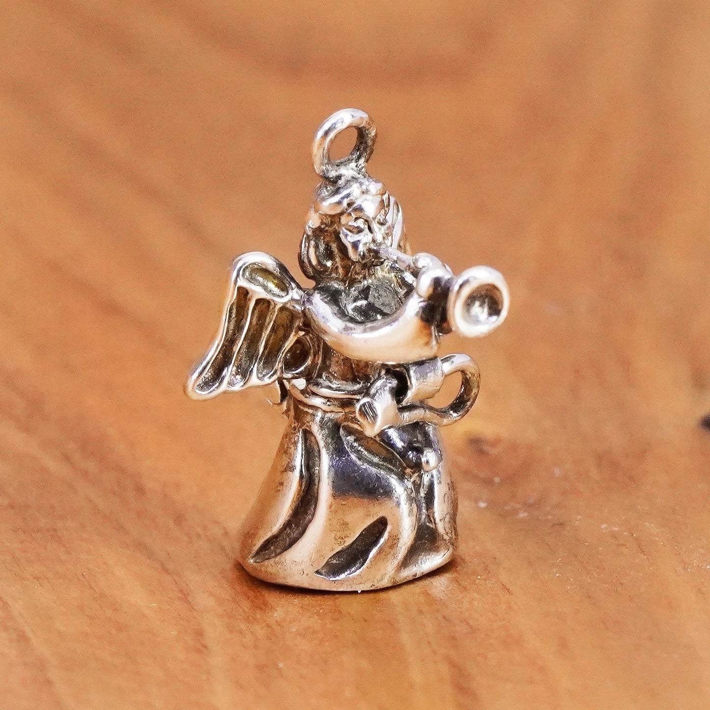Vintage shube Sterling silver handmade pendant, 925 angel charm