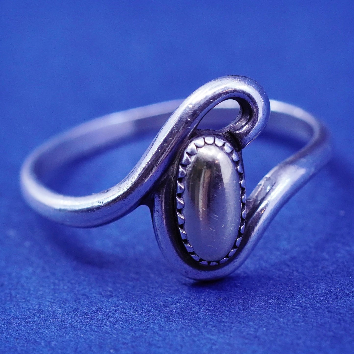 Size 7, Wheeler Jewelry Co Sterling 925 silver ring 14K accent, Native American