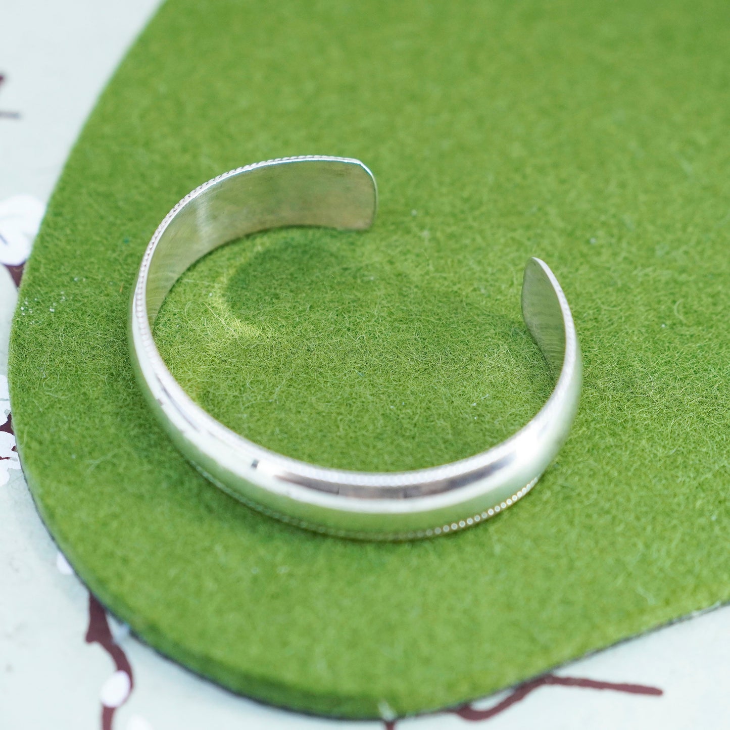 6”, southwestern Sterling silver bracelet, modern handmade 925 cuff cable