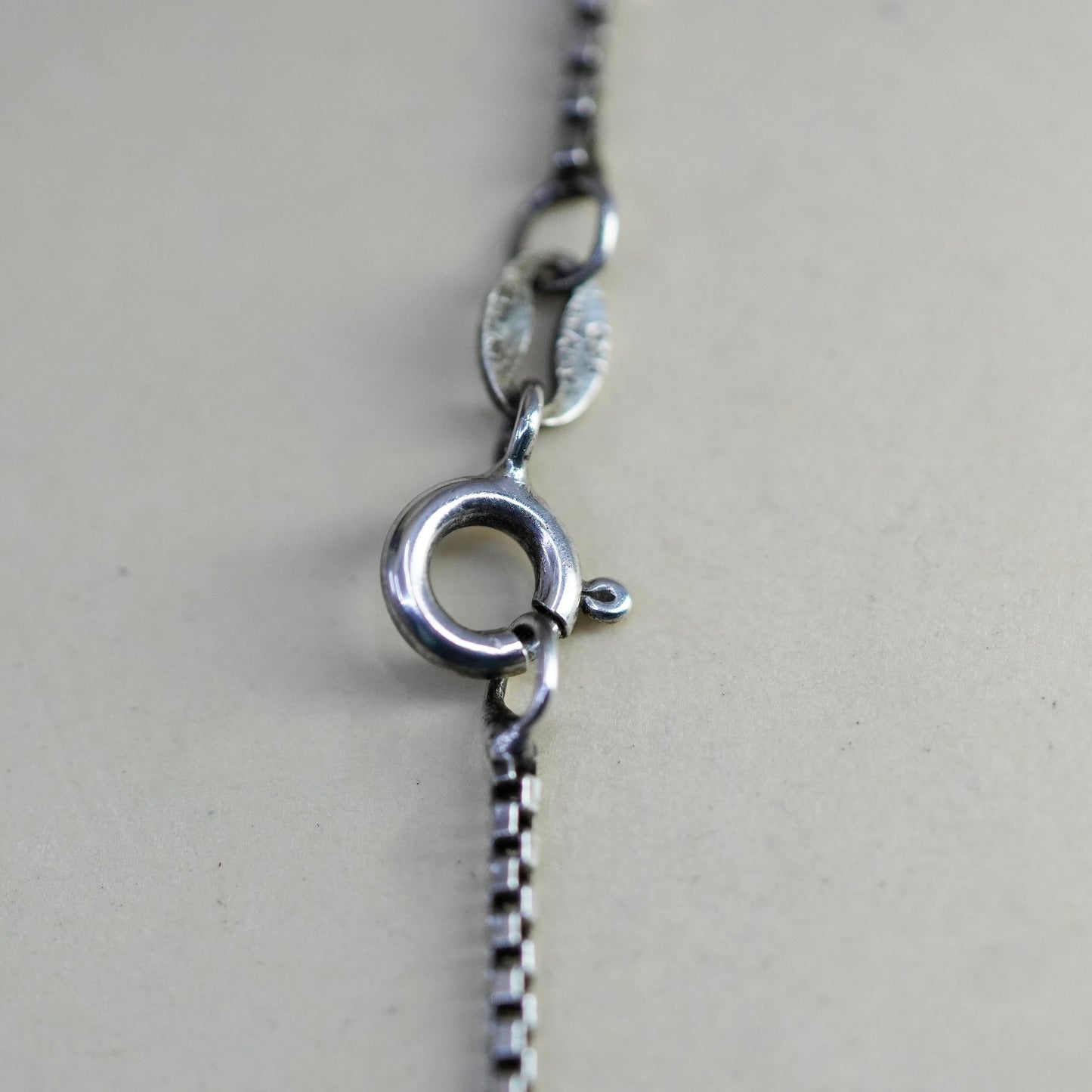 24”, 1.6mm, Vintage sterling silver Italy 925 box chain, necklace