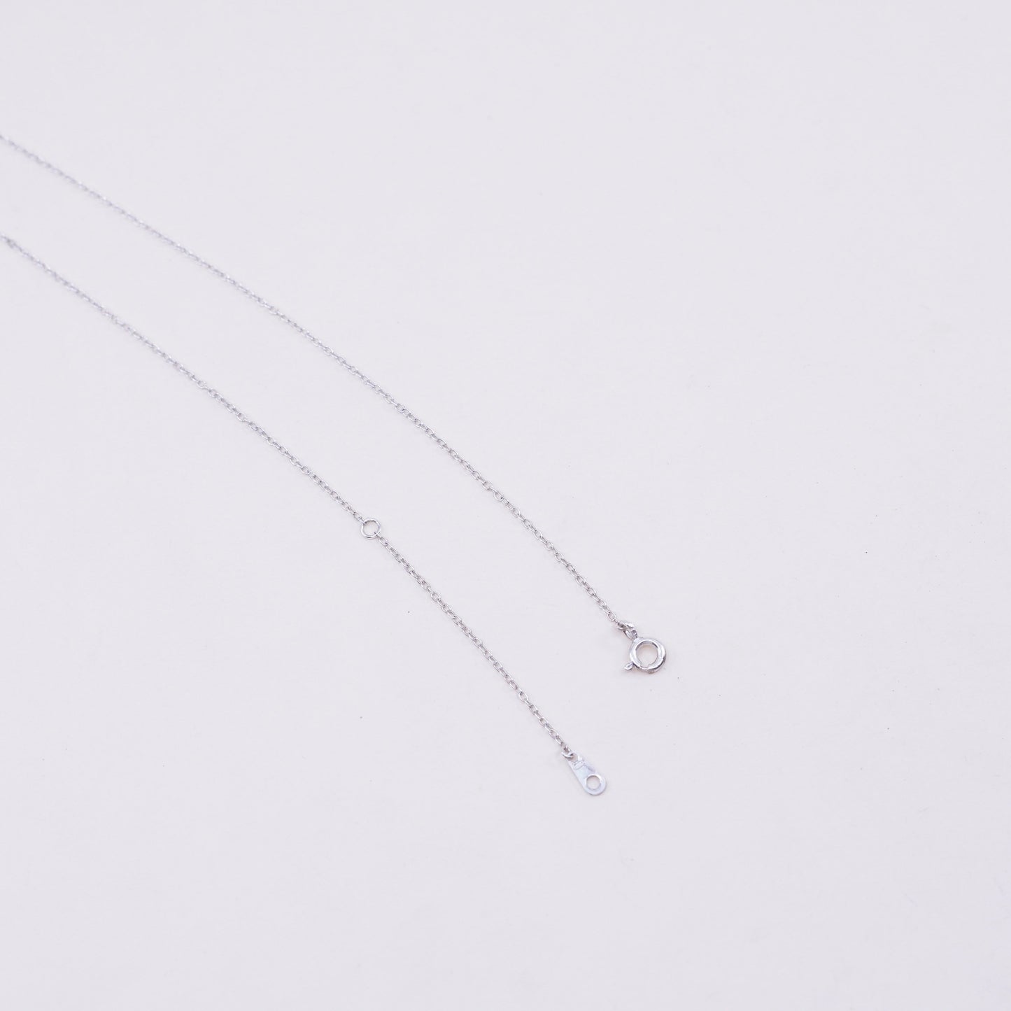 16+1.5”, vintage Sterling silver necklace, Italy 925 circle chain