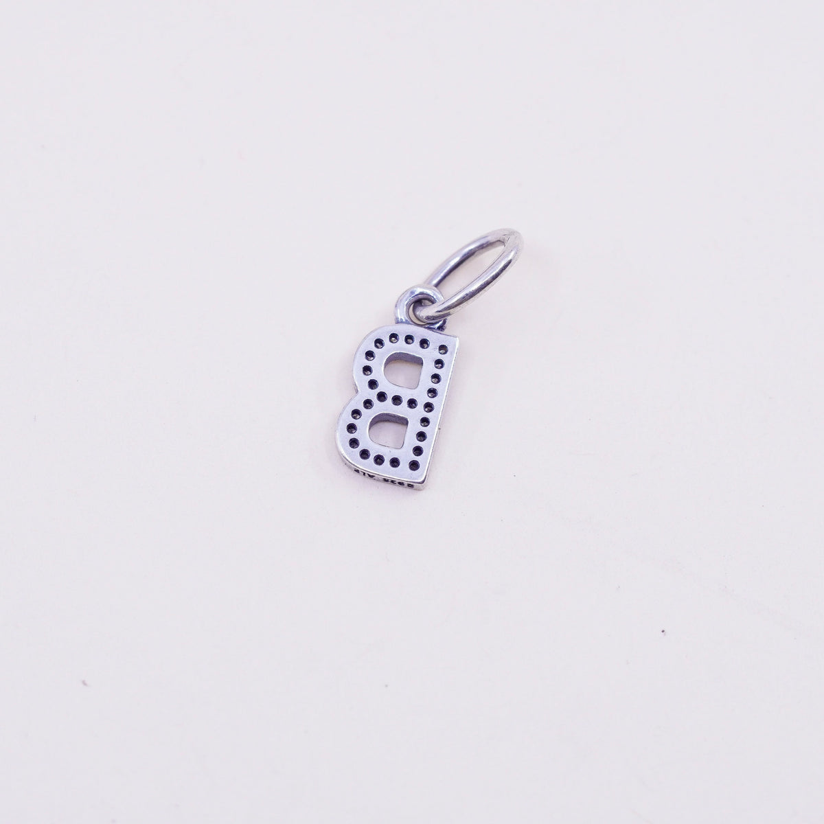 Vintage ALE sterling 925 silver handmade pendant, 925 initial “B” charm
