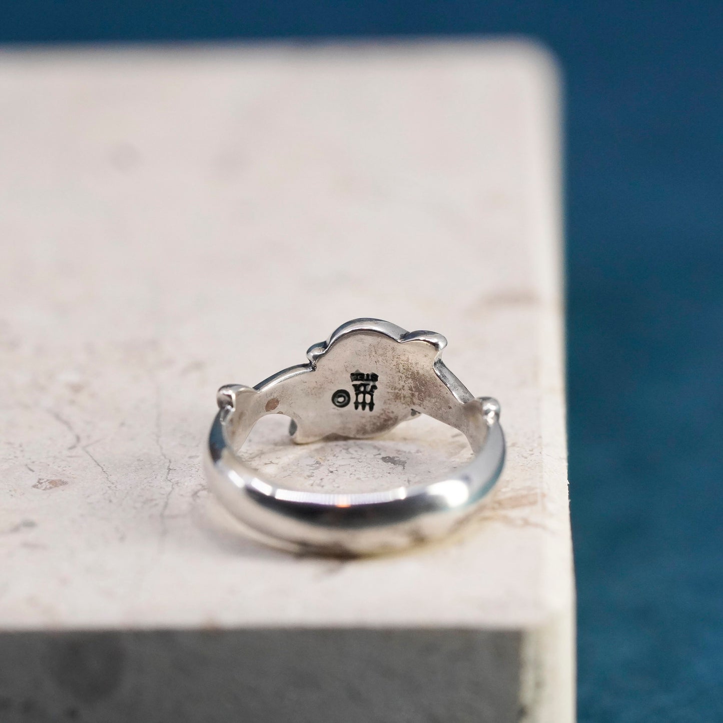 Size 6.5, retired James Avery sterling silver handmade ring, 925 dolphin band