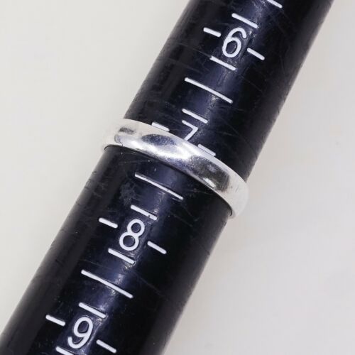 Sz 7, Vtg Wheeler Sterling Silver Handmade Wedding Ring, Navajo 925 Silver Band