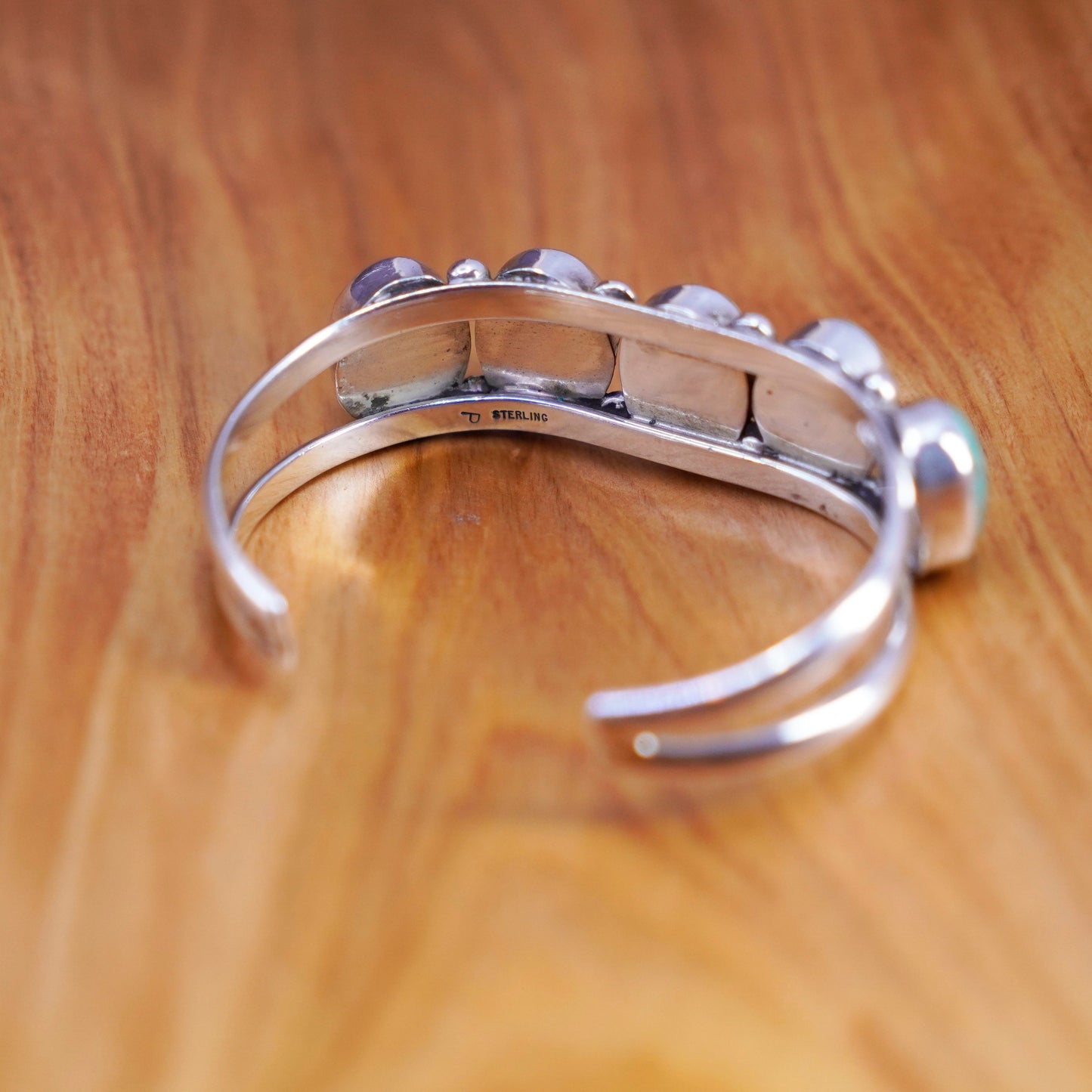 6.5”, Navajo Sterling silver bracelet, Native American, 925 cuff turquoise