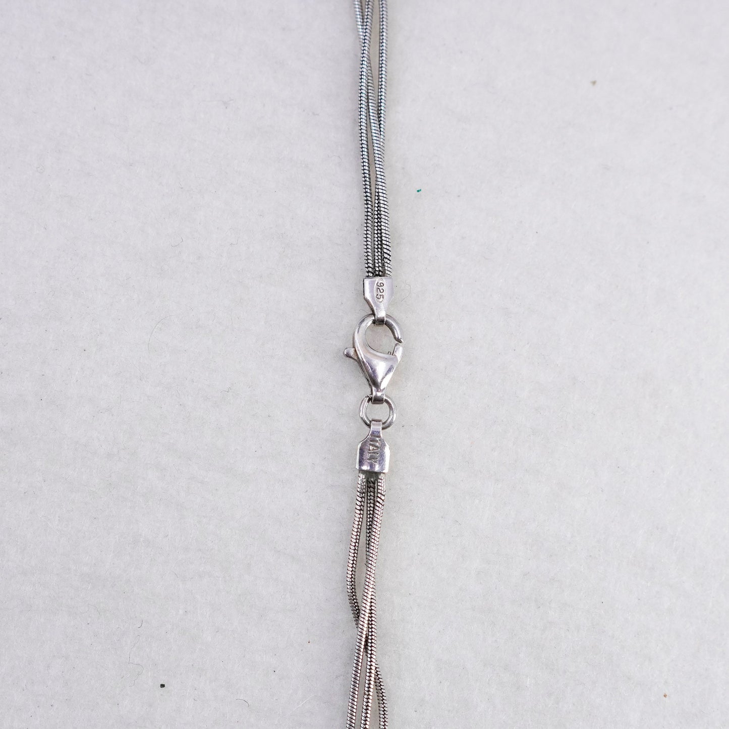 16”, Silpada Sterling 925 silver multi strands snake necklace with bead pendant