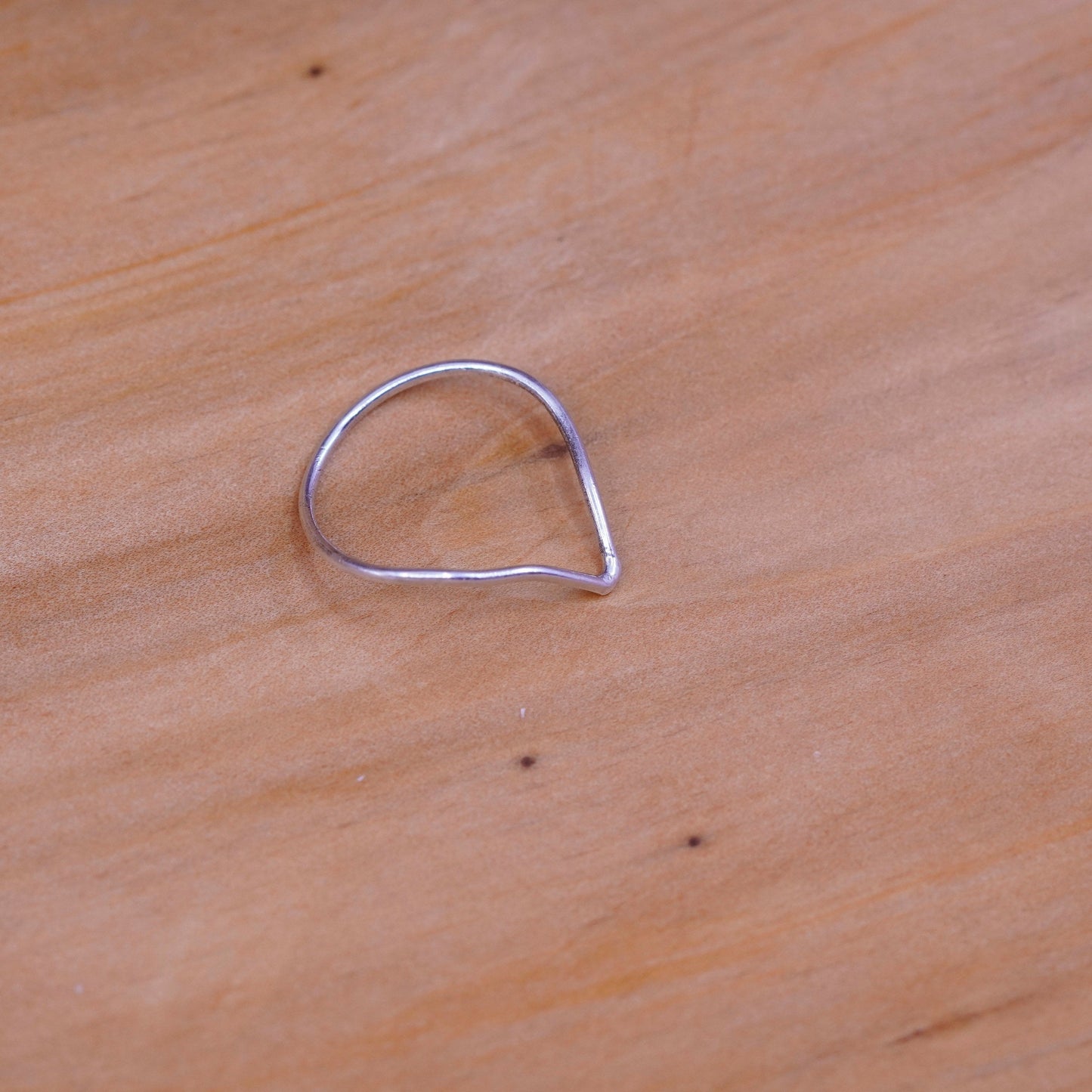 Size 5, vintage Sterling silver handmade ring, 925 thin band, stackable