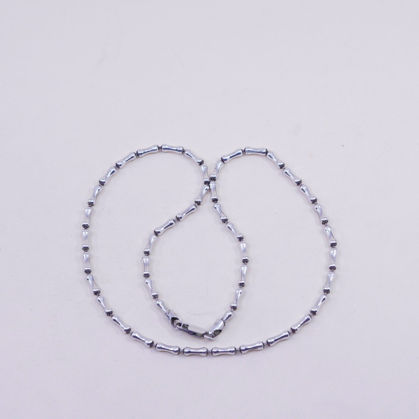 18”, 3mm, Vintage sterling silver bone chain, 925 necklace
