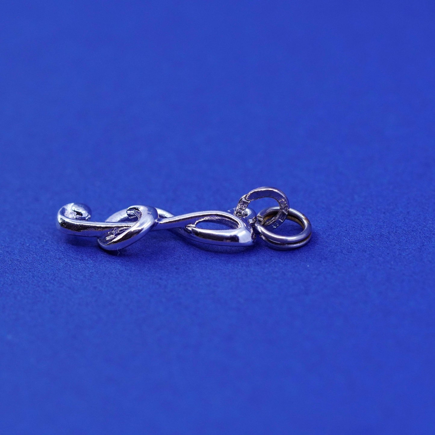 Vintage Sterling silver handmade pendant, 925 music symbol charm