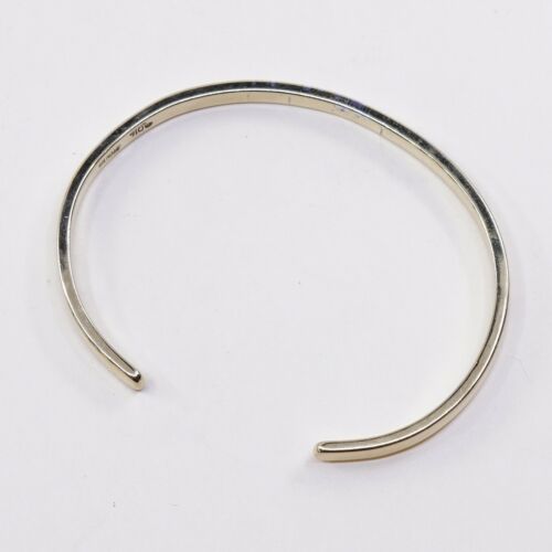 6.5”, GK Quote “live Love Laugh” Vermeil Gold Sterling 925 Silver Cuff Bracelet