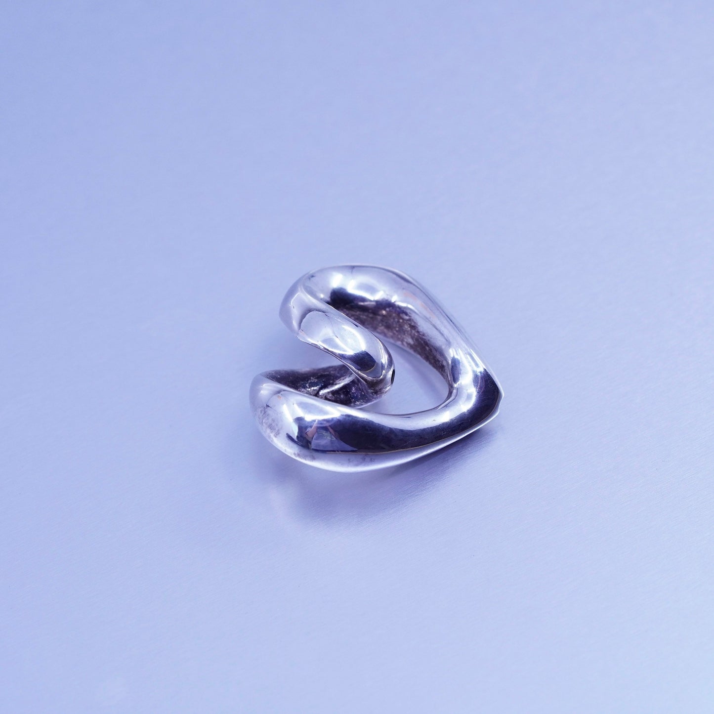 antique sterling 925 silver heart pendant