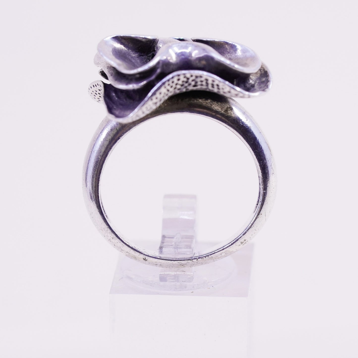 Size 10.5, Silpada Sterling Silver Ruffle Ring, 925 Blooming Flower Ring, R1809
