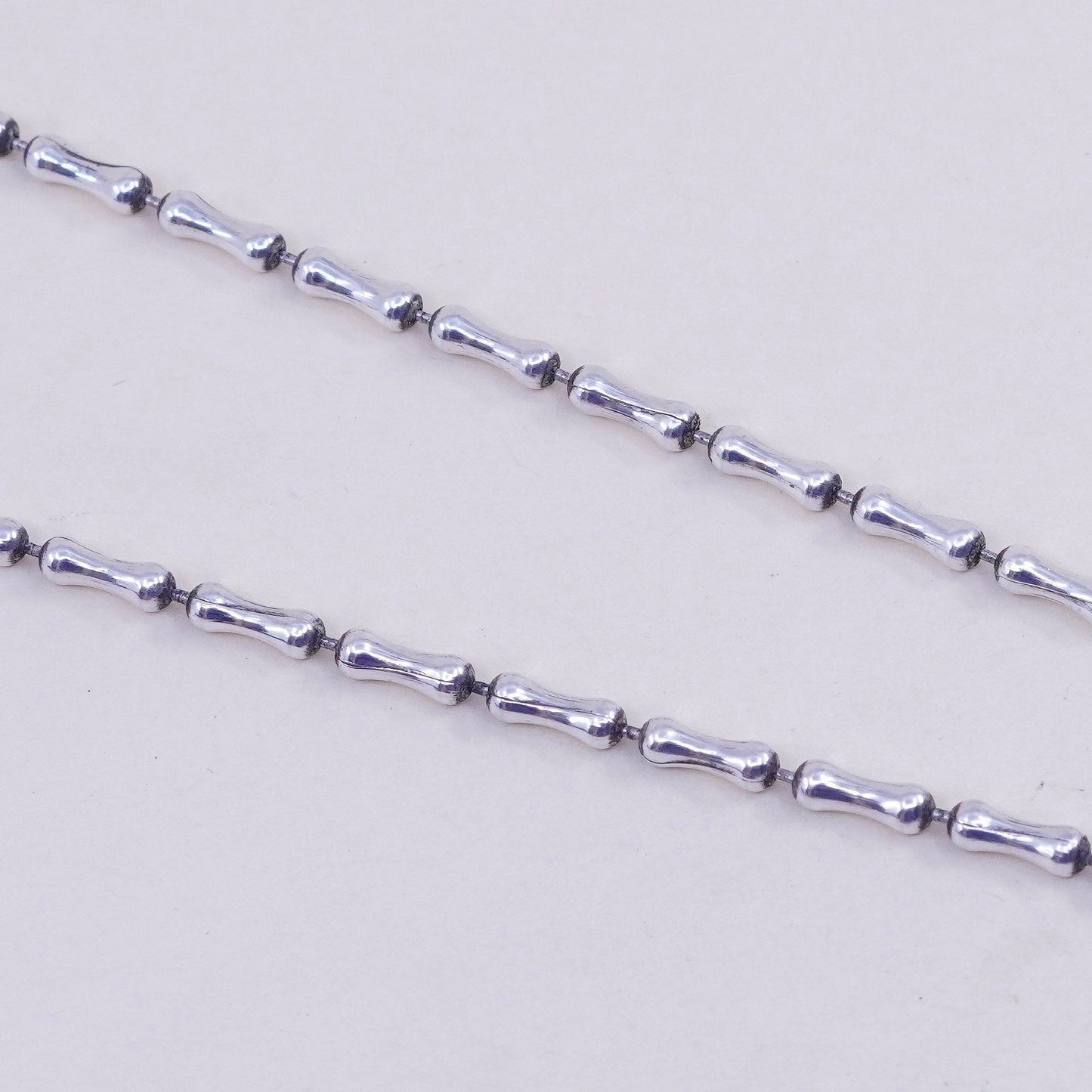 18”, 3mm, Vintage sterling silver bone chain, 925 necklace