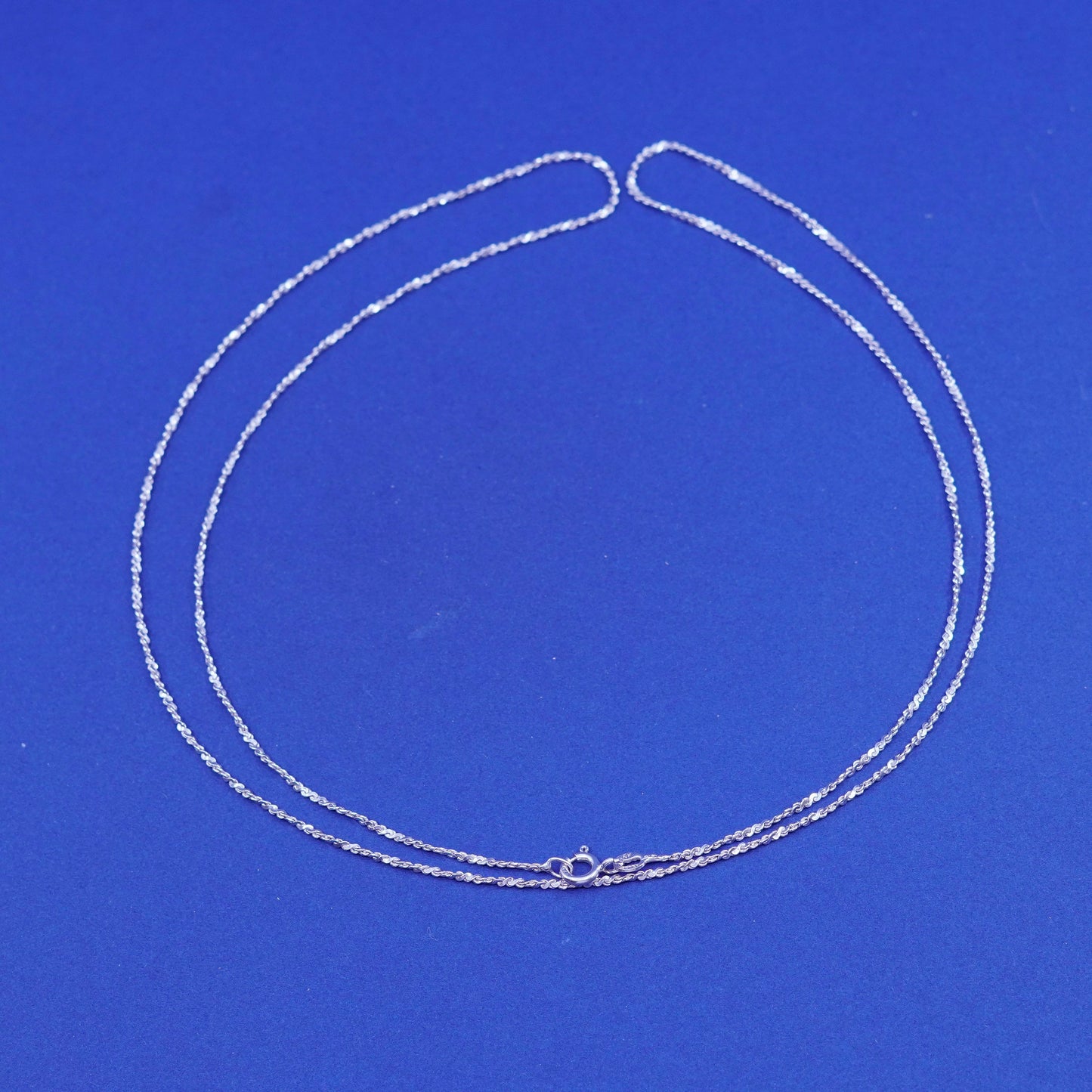 30”, 1.6mm, vintage Sterling silver handmade necklace, 925 twisted s link chain