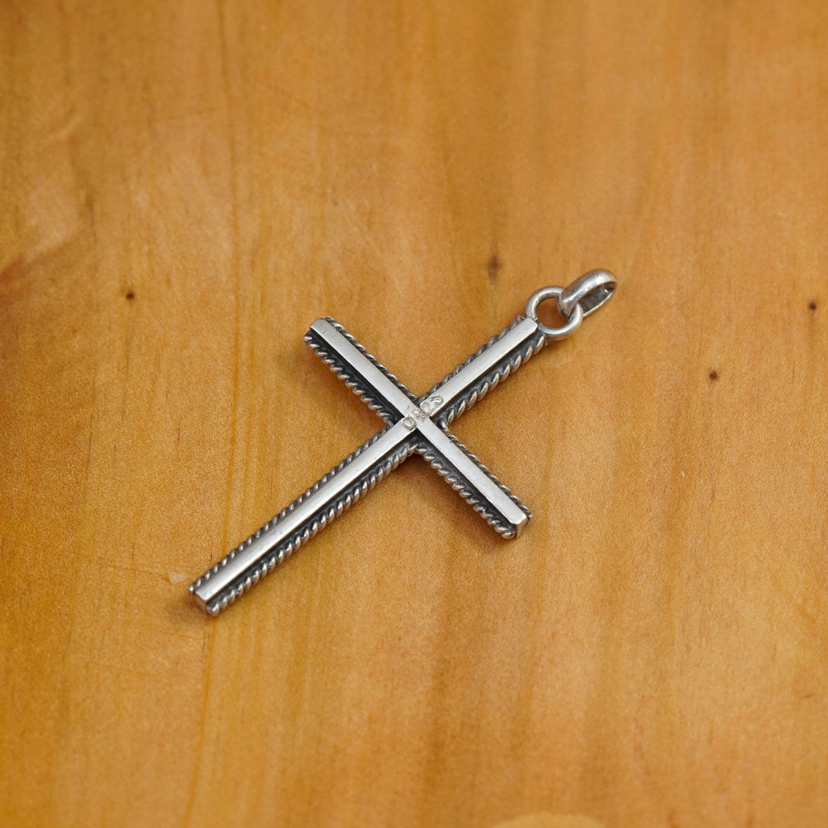 Vintage Sterling silver handmade pendant, 925 cross