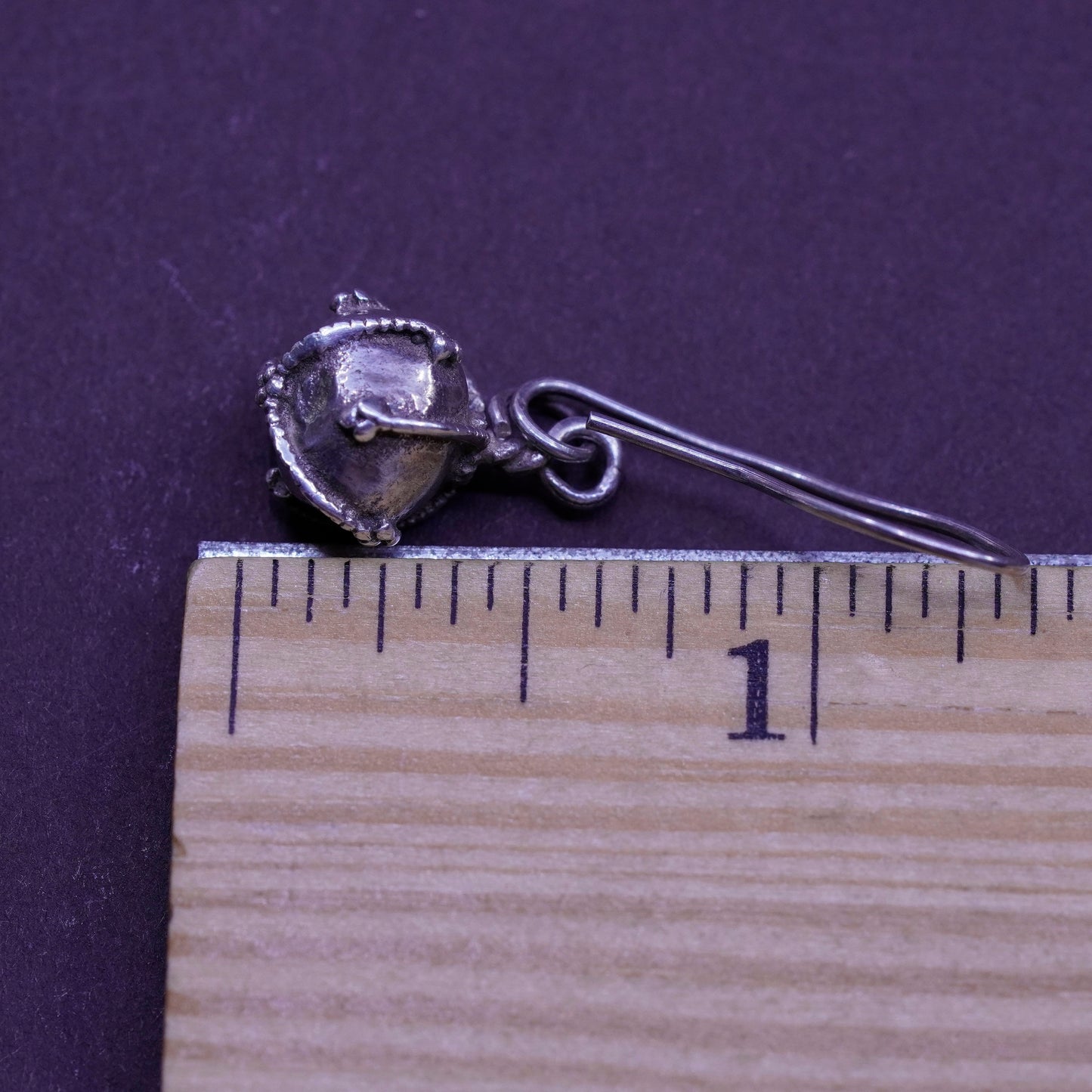 Vintage Sterling silver Handmade earrings, 925 bead dangles