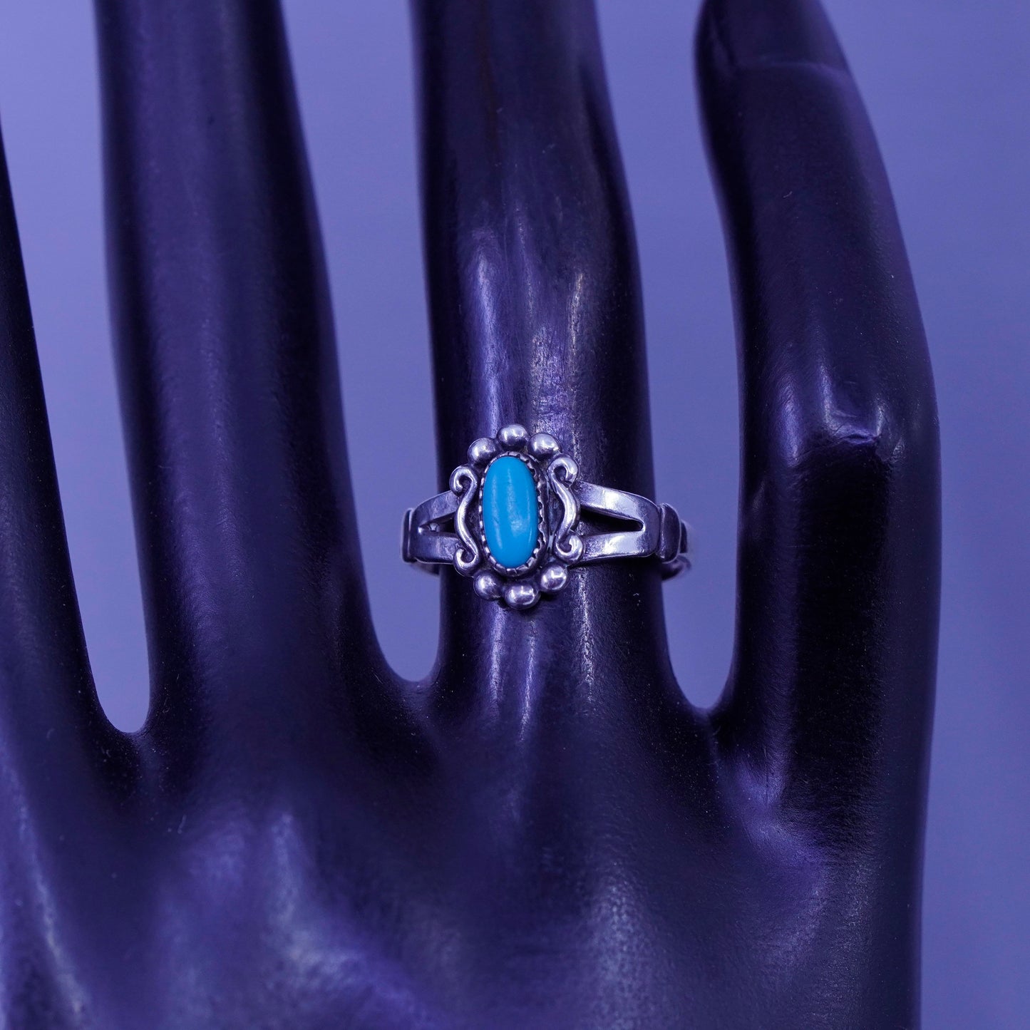 Size 6.5, Native American navajo Bell trading post Sterling 925 silver ring