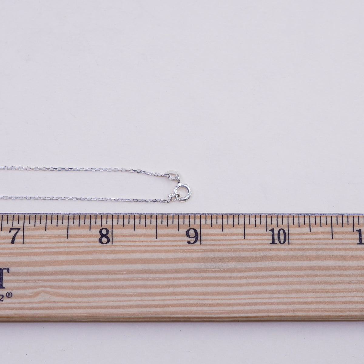 18”, 1mm, Vintage sterling silver circle chain, Italy 925 necklace