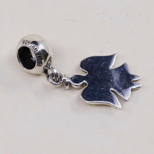Vintage Sterling 925 Silver Handmade Angel With Wings And Embossed “faith”