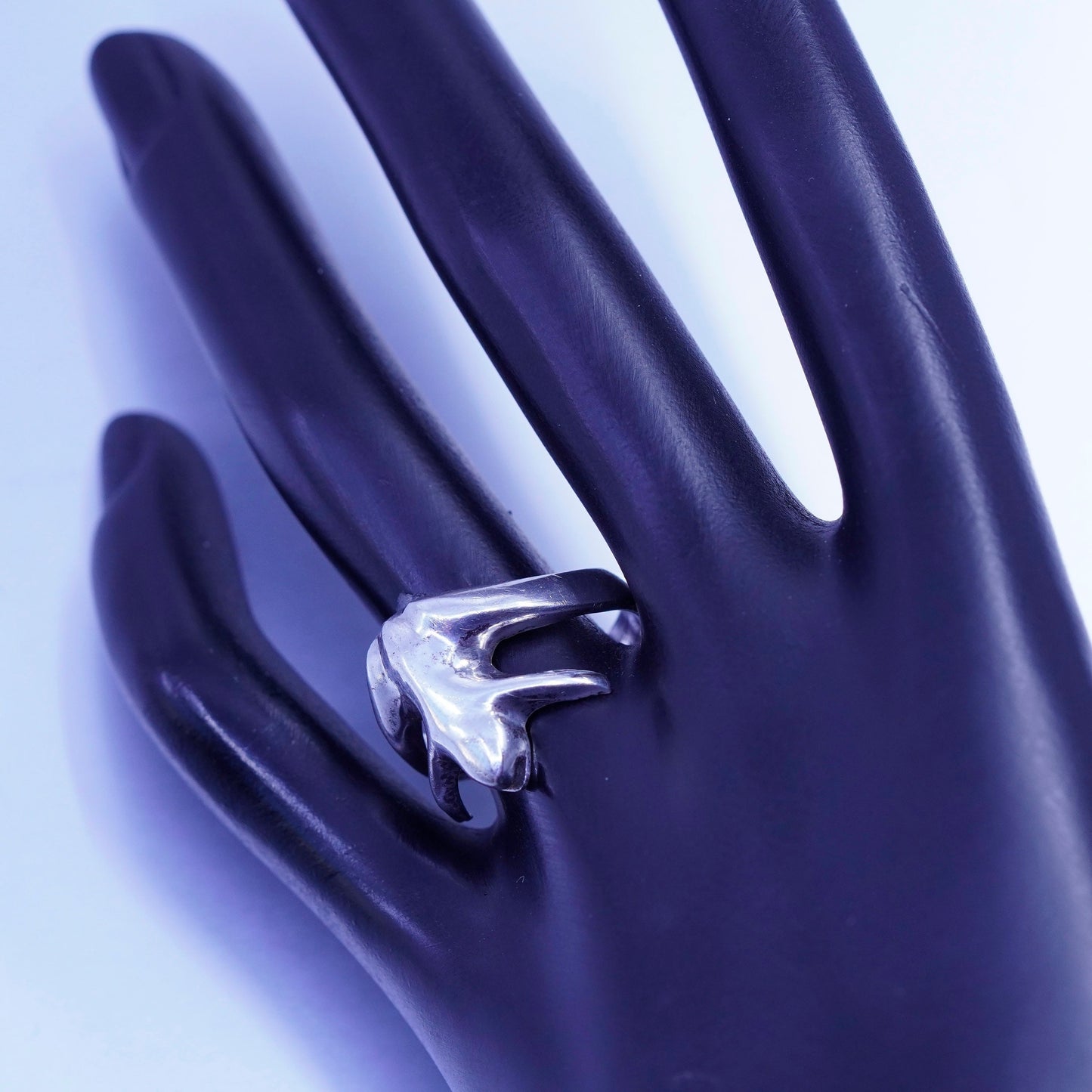 Size 9.5, vintage Sterling 925 silver handmade frog ring