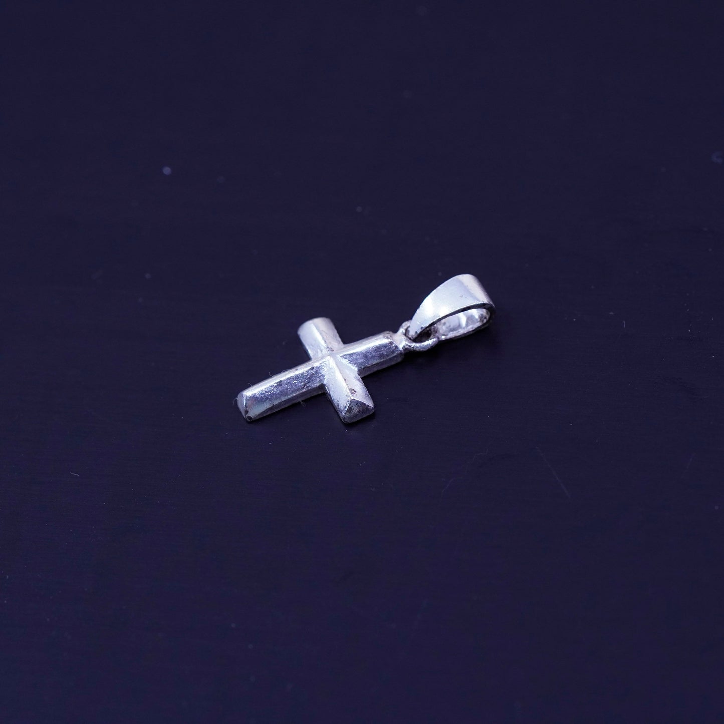 Vintage sterling 925 silver handmade cross pendant