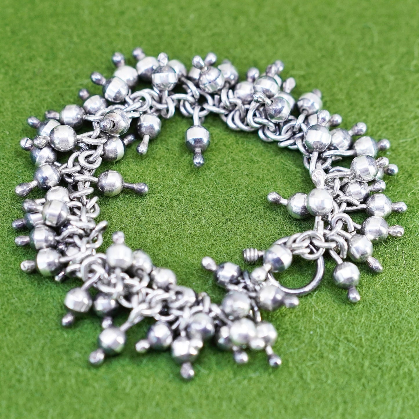 6.75”, vintage Silpada B0919 handmade Sterling 925 silver Cha Cha Bracelet