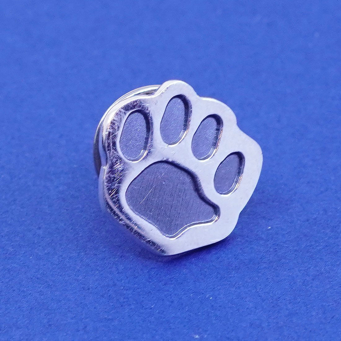 Vintage sterling silver handmade brooch, 925 dog paw pin