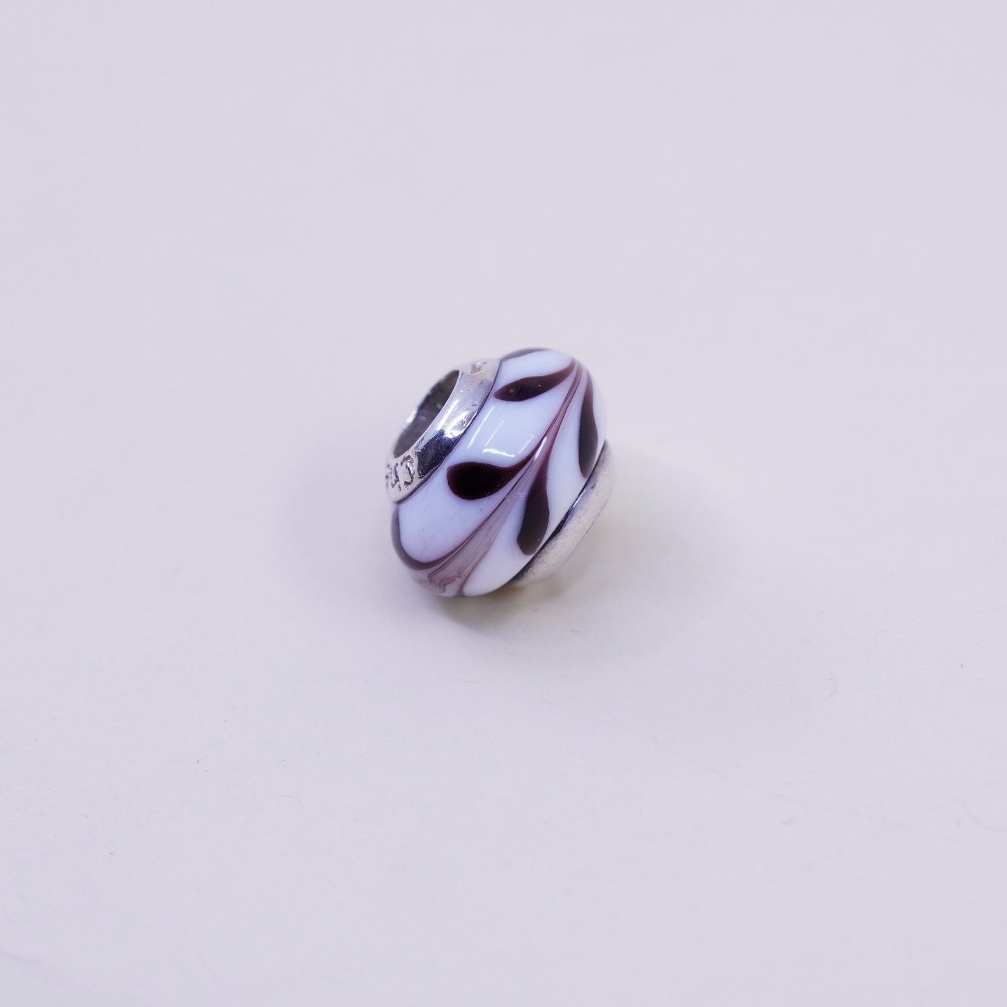 Vintage Cherie Sterling 925 silver handmade Murano glass bead charm