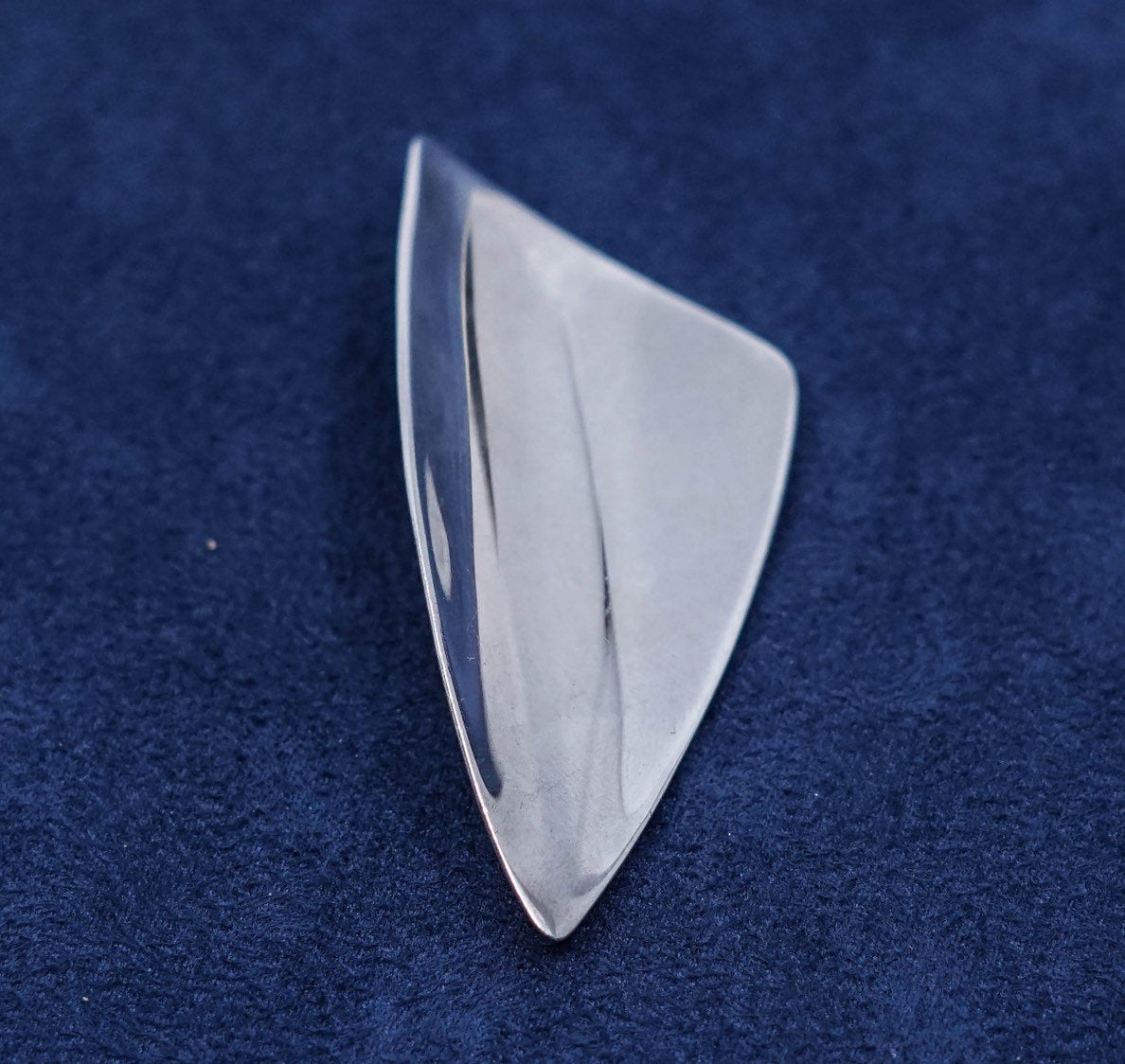 vtg Denmark A&K Sterling silver handmade brooch, 925 modern high polished pin