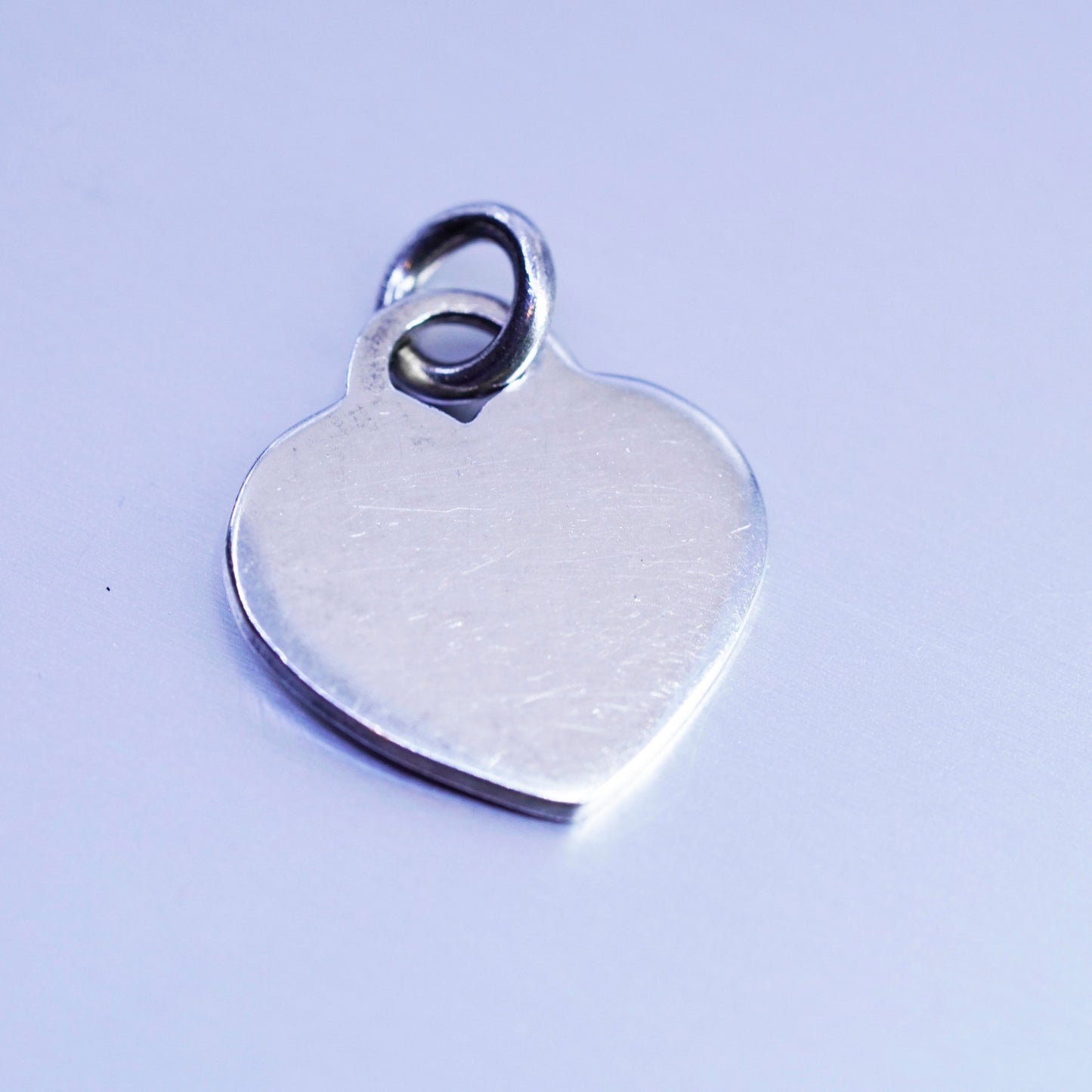 antique sterling 925 silver heart charm pendant