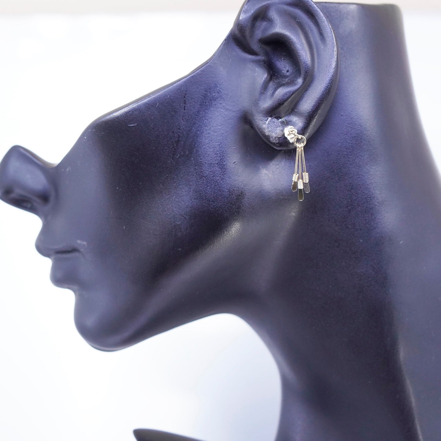 Vintage vermeil gold filled Sterling 925 silver earrings