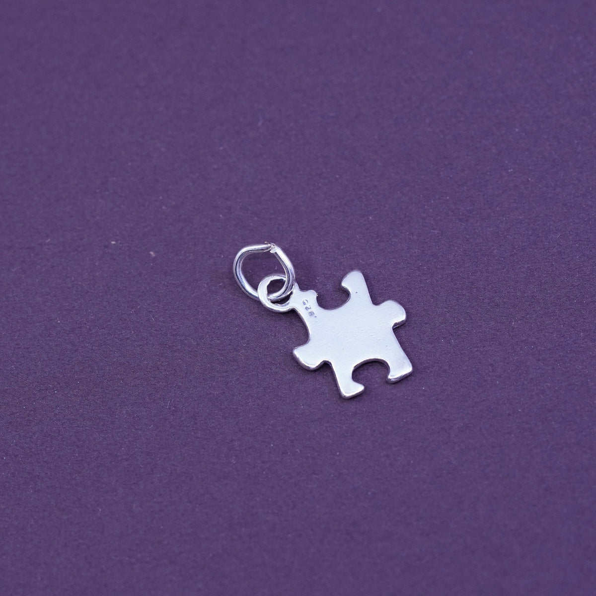 Vintage sterling silver handmade pendant, 925 puzzle charm
