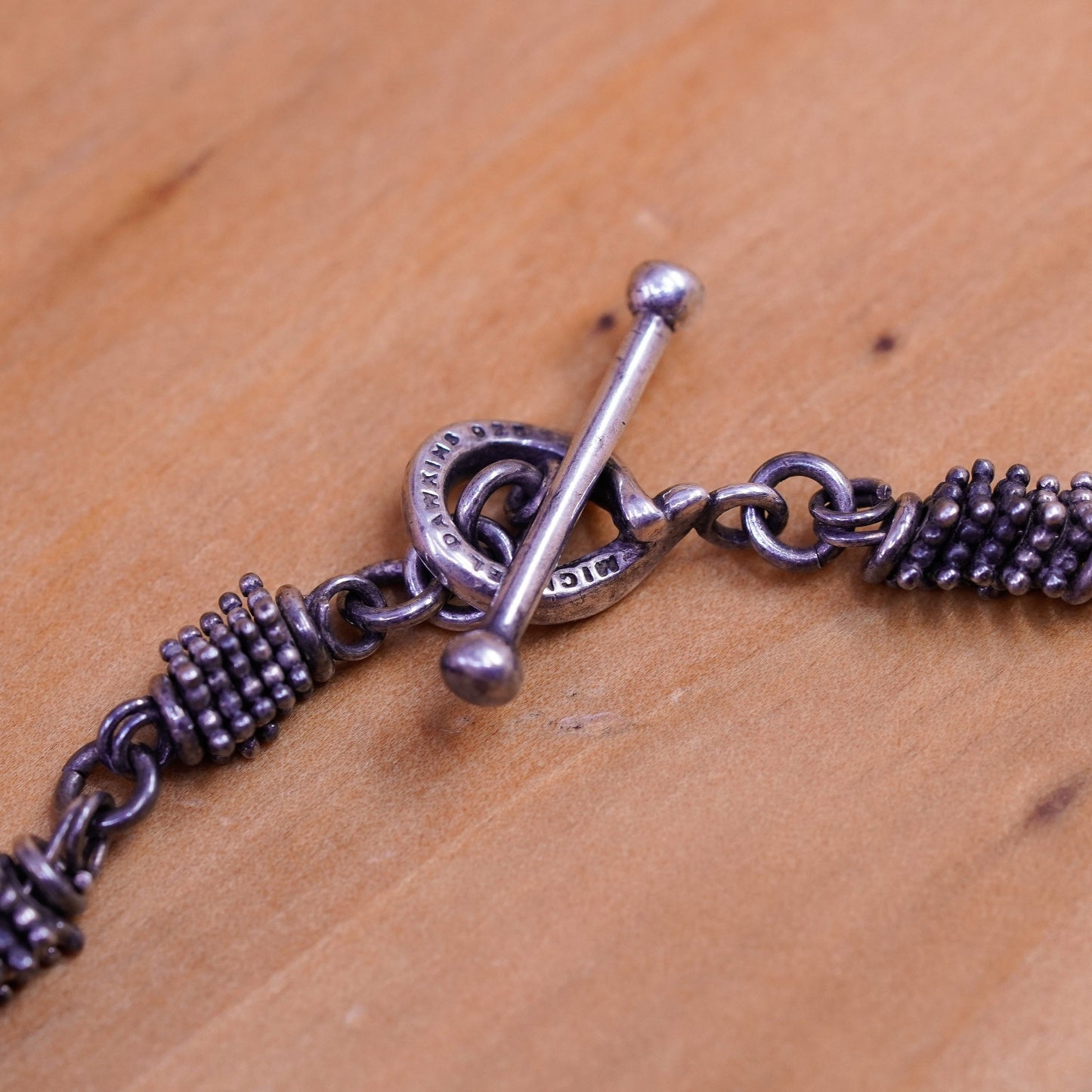 8”, Michael Dawkins jewelry Sterling 925 silver handmade bead bracelet chain