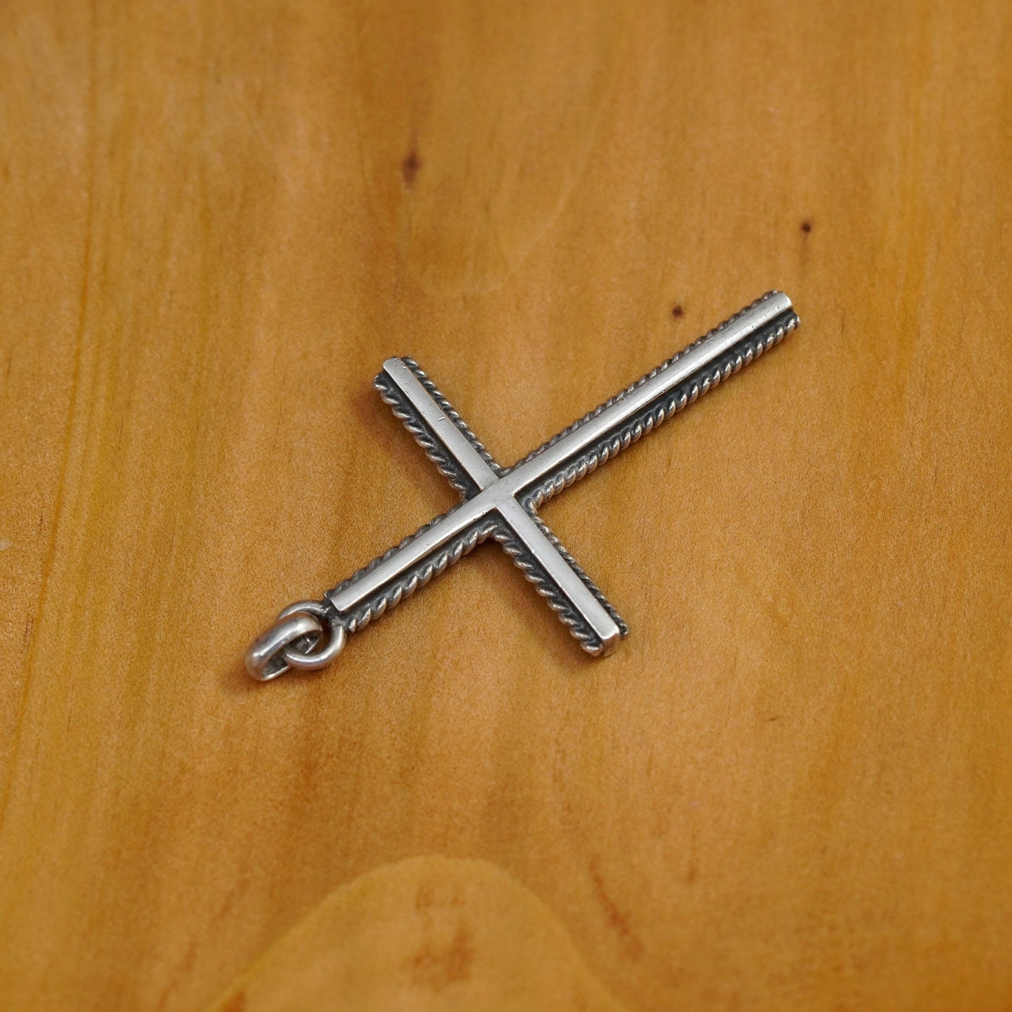 Vintage Sterling silver handmade pendant, 925 cross