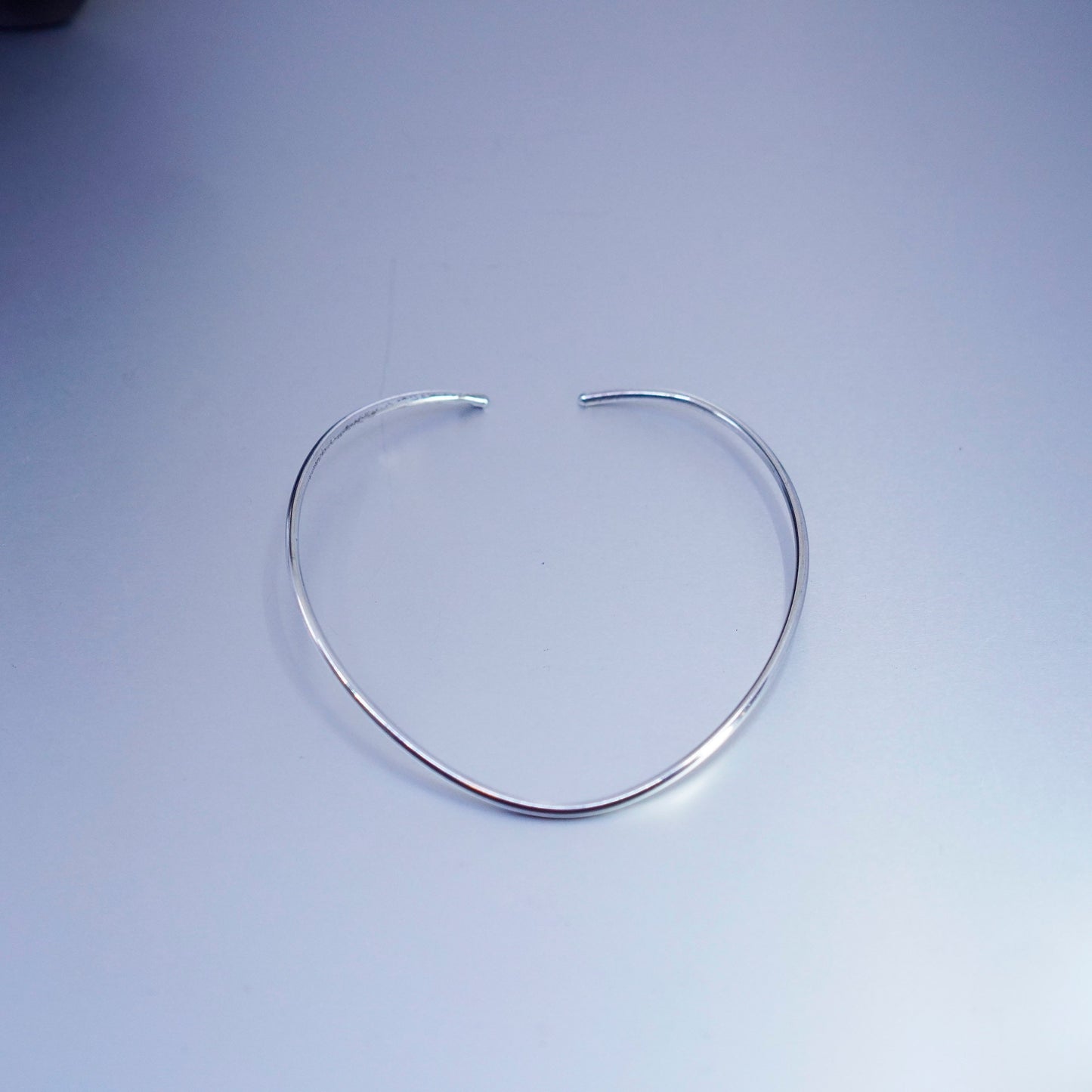 14”, vintage Sterling 925 silver handmade choker collar necklace