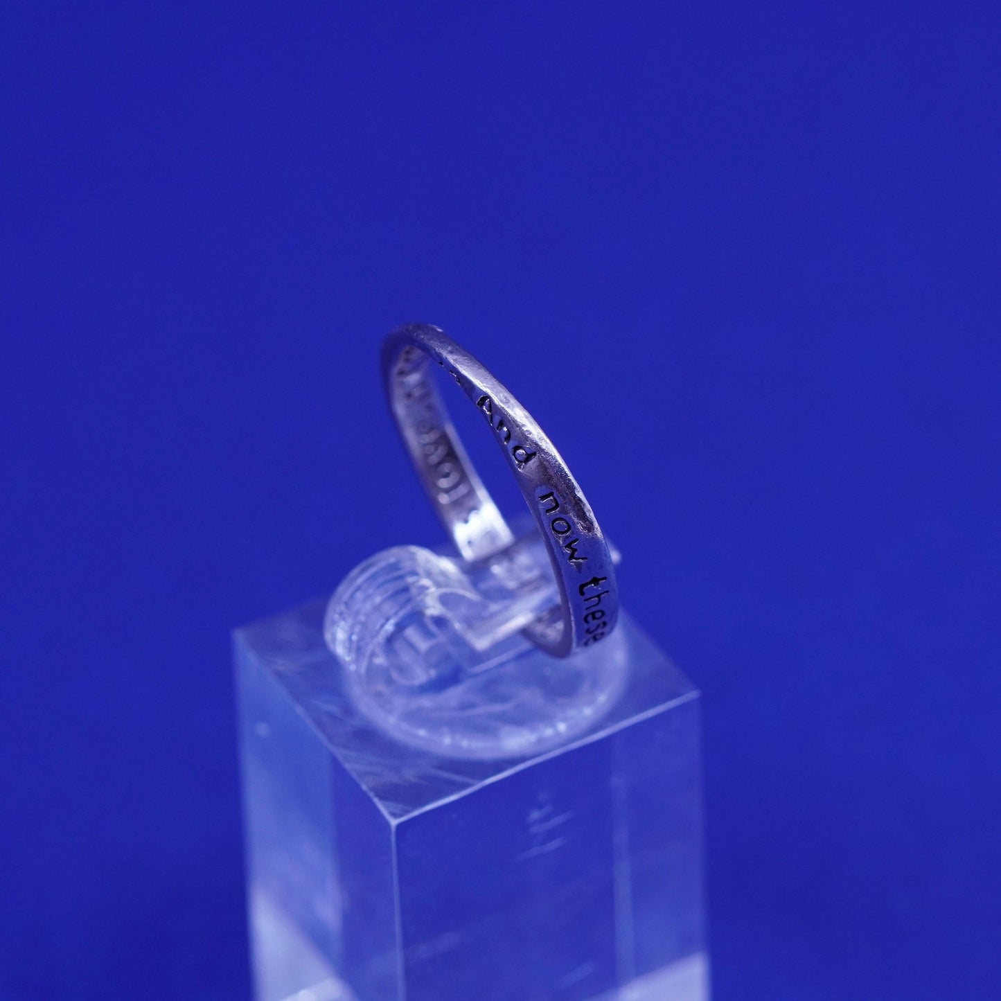 Size 7, vintage Sterling silver ring, 925 inspirational Infinite loop band