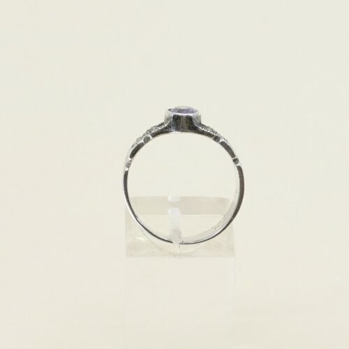Sz 8, Sterling Silver handmade Ring, 925 Silver W/ amethyst n marcasite