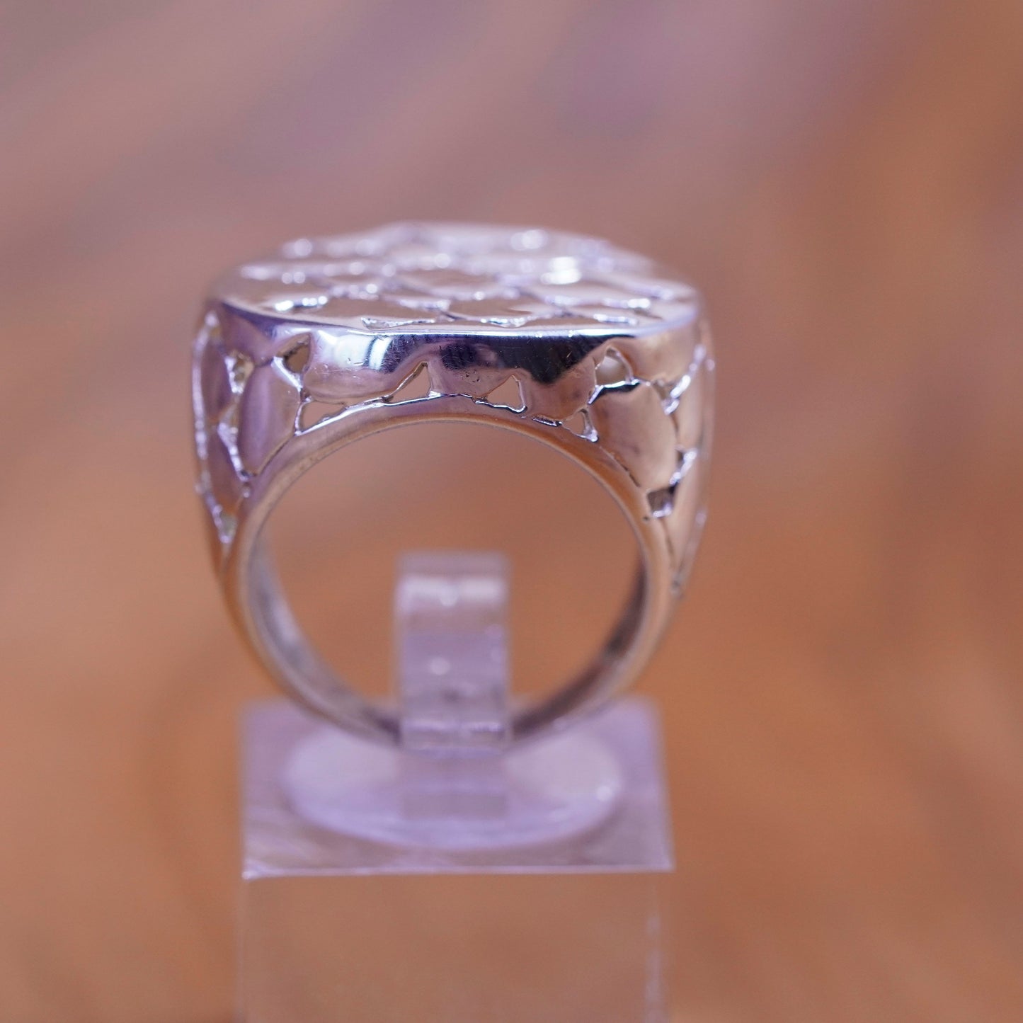 Size 6.25, Sterling silver handmade ring, southwestern, 925 filigree band