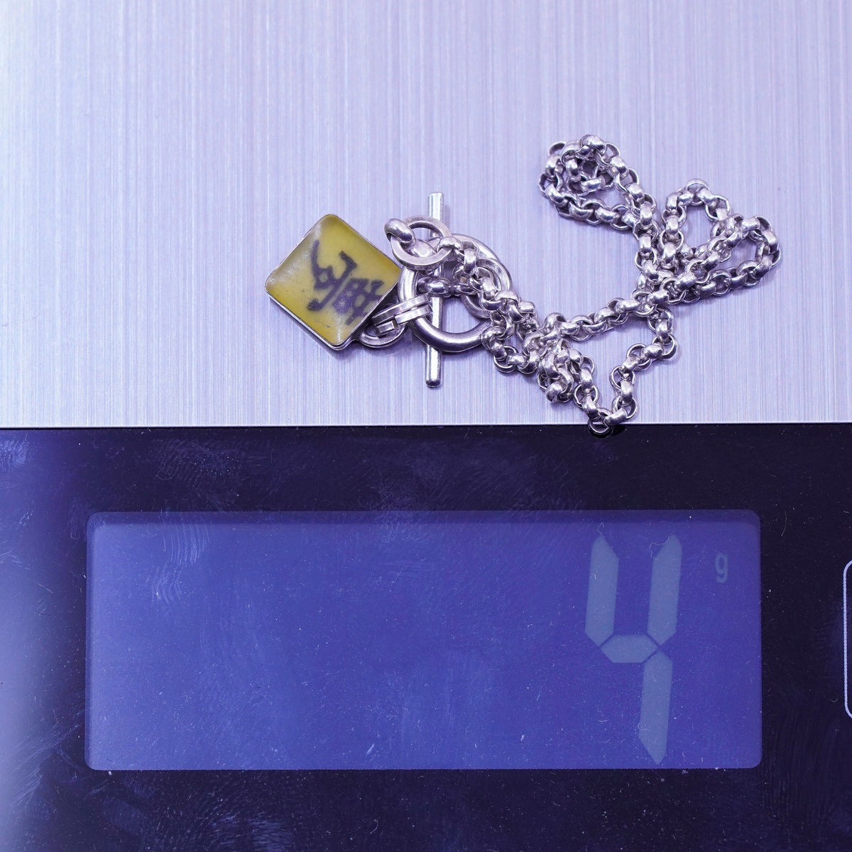 7”, sterling 925 silver handmade bracelet, circle chain character dream charm
