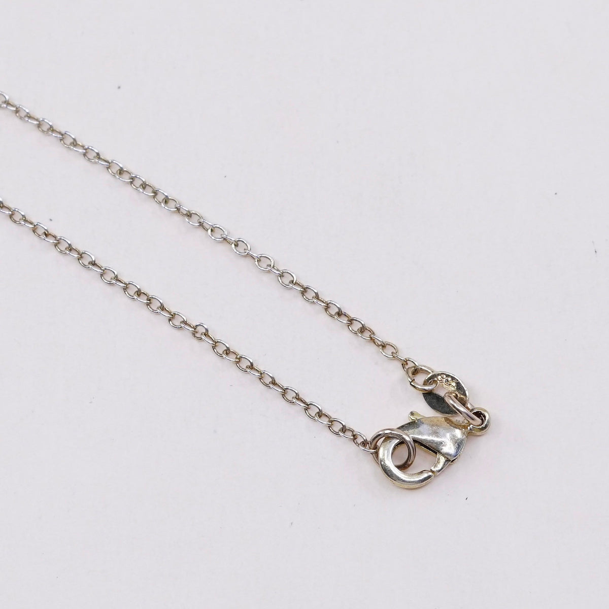 18”, 1mm, vintage vermeil gold over Sterling silver necklace, 925 circle chain
