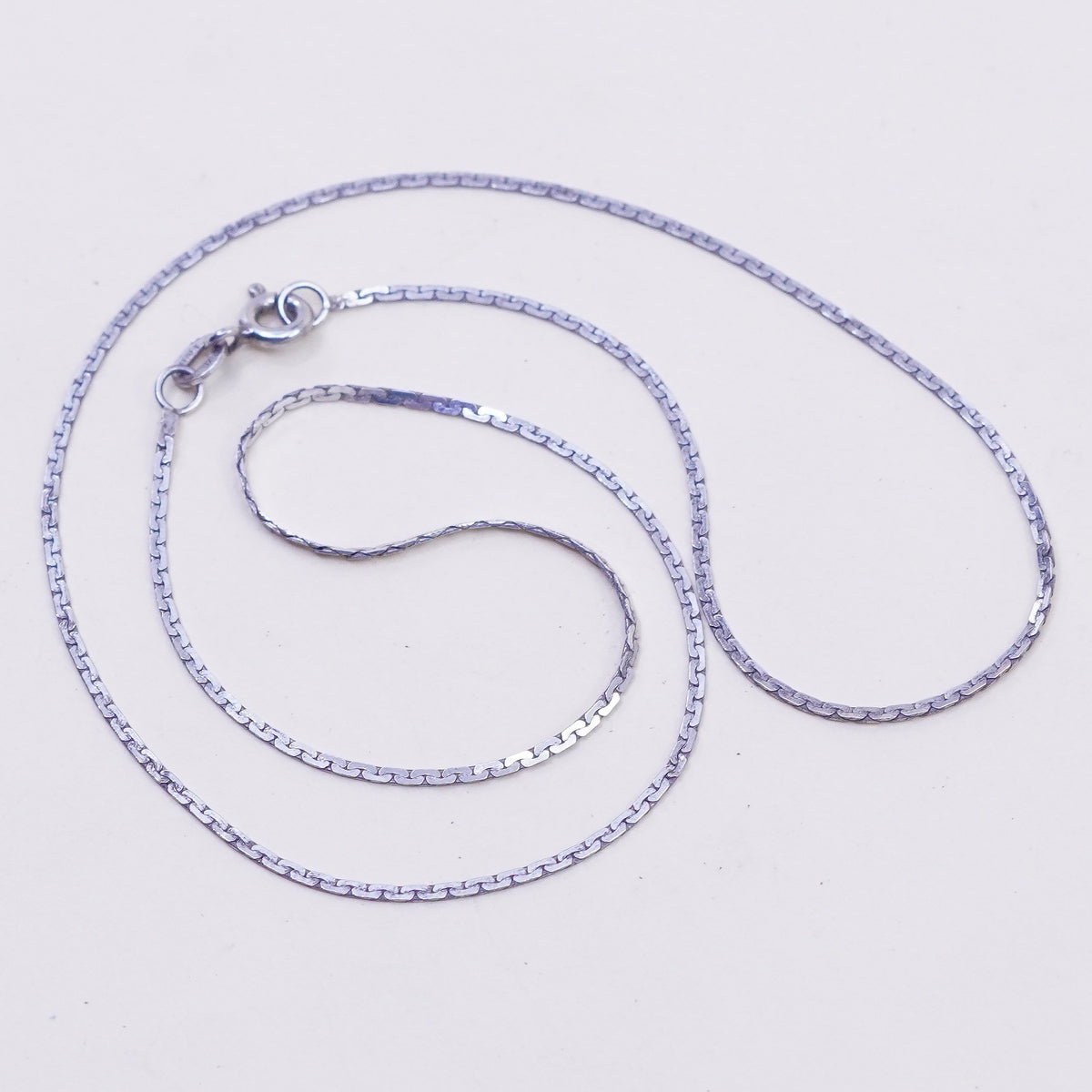16”, 1mm, Vintage sterling silver anchor chain, 925 chain, men’s necklace